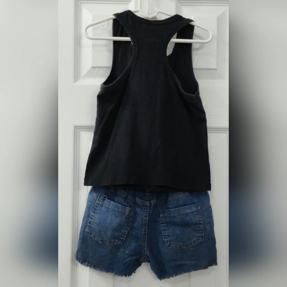 Sunflower Tank Top & Denim Shorts Set Size: 4/5
